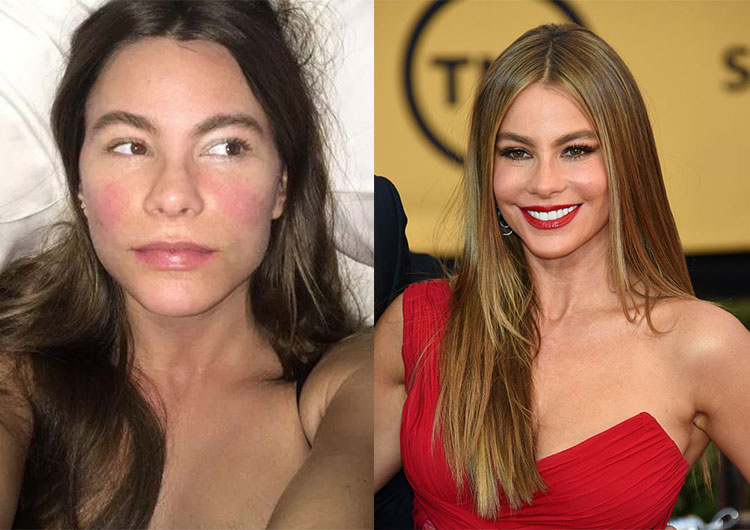 Фото: София Вергара без макияжа