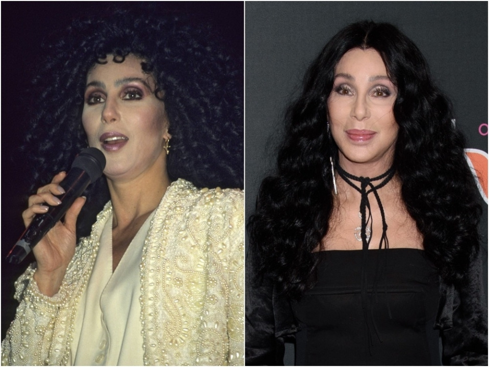 Фото: Шер в молодости и сейчас