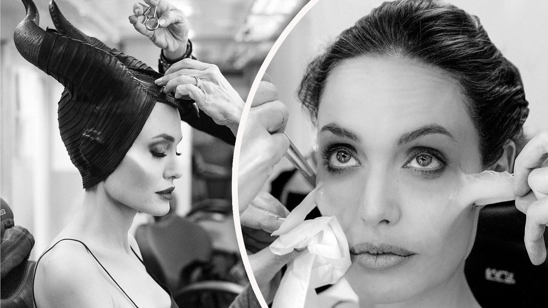 Грим Анджелины Джоли для фильма "Малефисента"