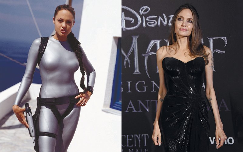 Анджелина Джоли до и после мастэктомии (удаления груди)