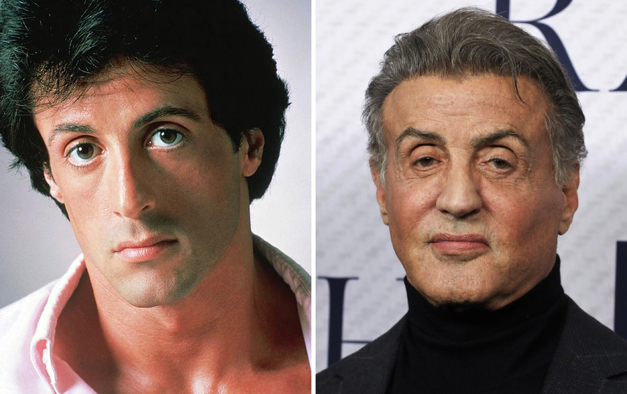 Фото: Сильвестр Сталлоне в молодости и сейчас
