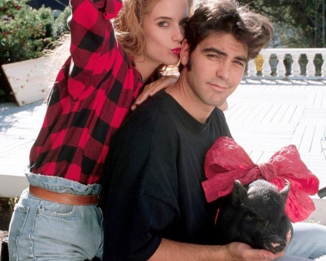 Джордж Клуни и его боров Макс