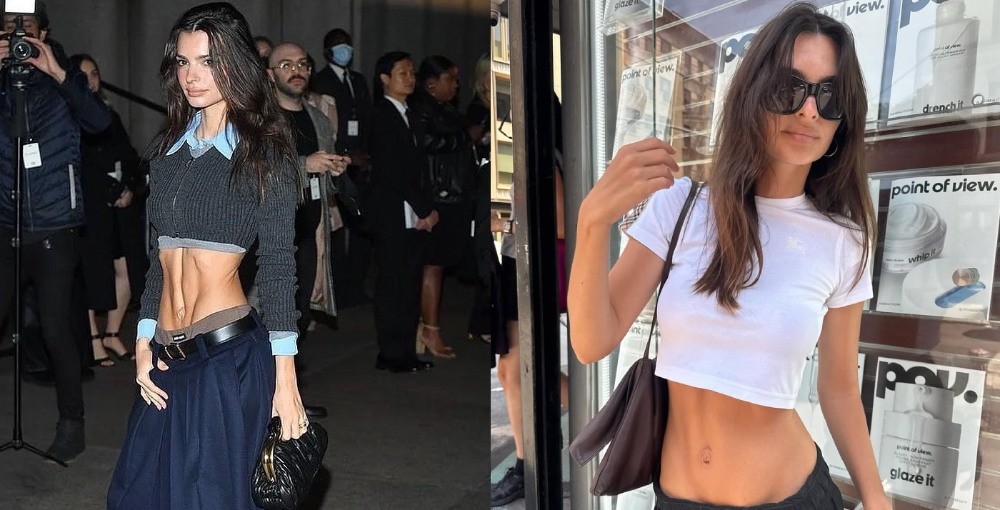 Эмили Ратаковски в 2021 и 2025 годах