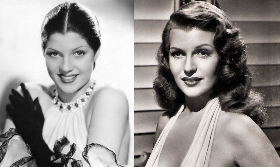 Рита Хейворт в 1935 году и в фильме «Гильда» (1946)