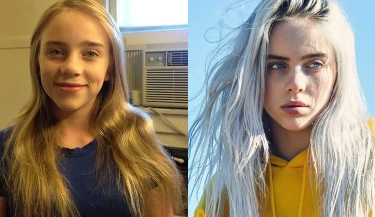 Билли Айлиш в детстве и в 2019 году